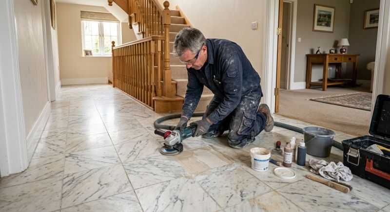 Marble Floor Regrouting Service