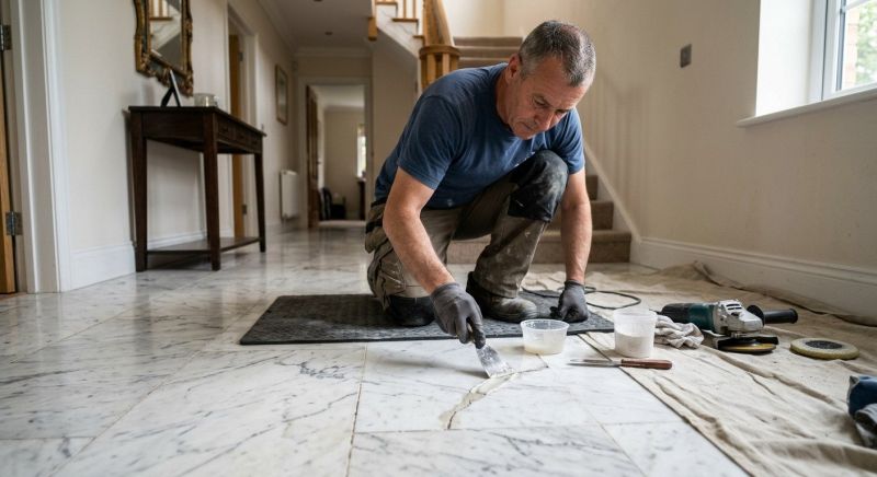Marble Floor Regrouting