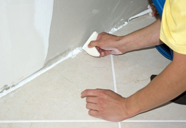 Tile Floor Recaulking