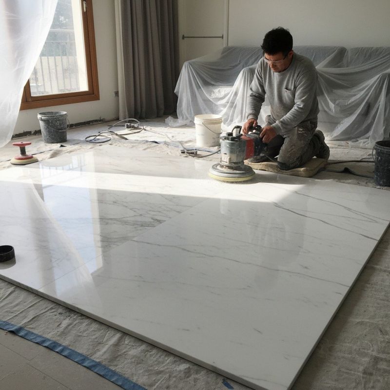 Marble Floor Regrouting